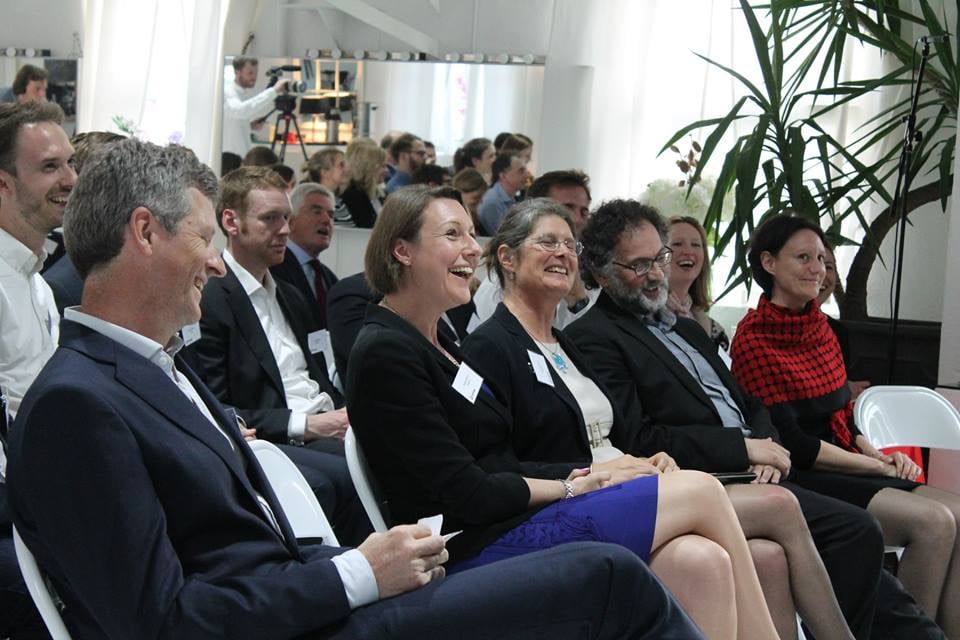 staff watching the presentation